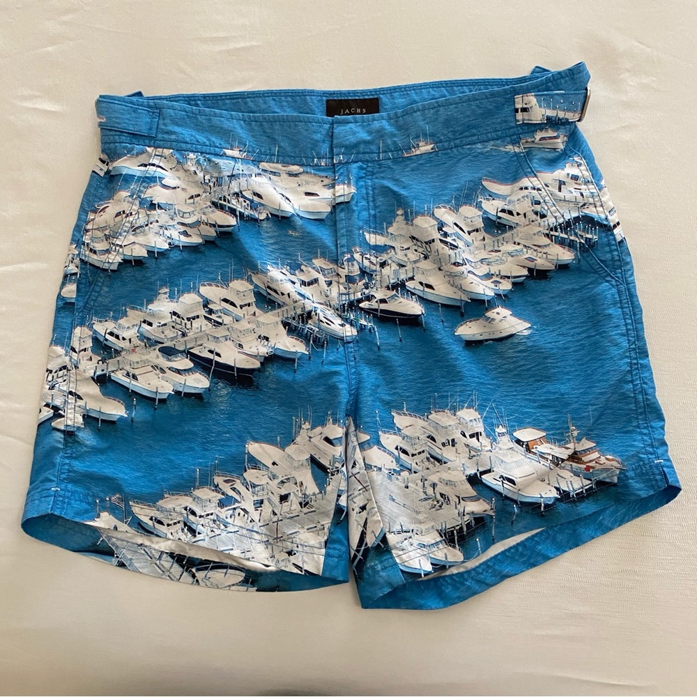 Jachs New York Marina Boat Hampton Fit Swim Trunks Size 32